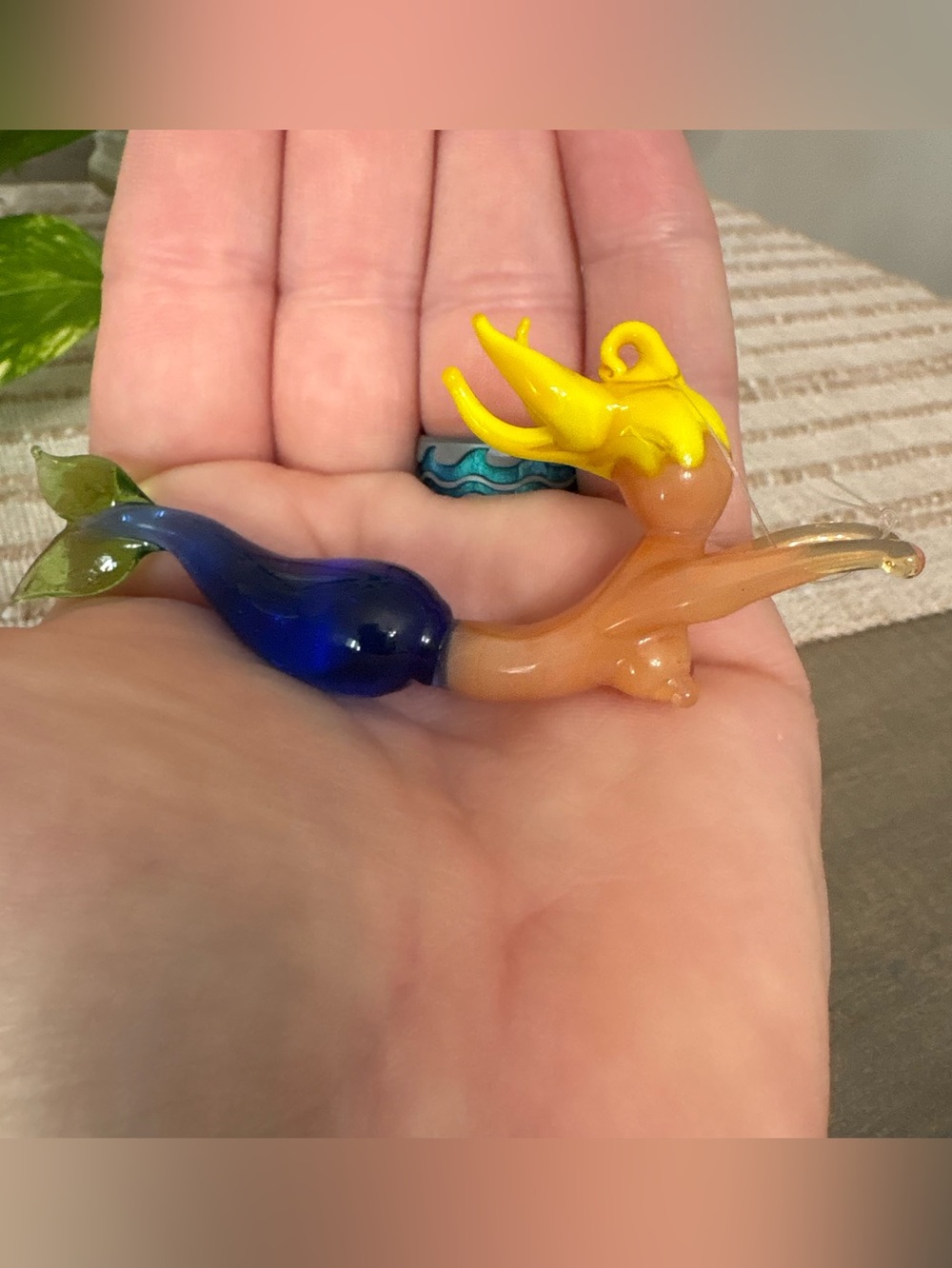 Handmade blown Glass Mermaid Ornament